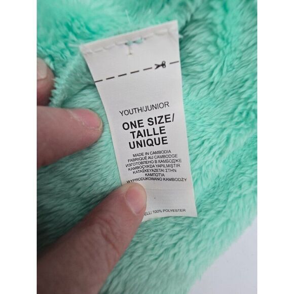 The North Face Youth/Junior One Size Fuzzy Scarf Soft Mint Green - Picture 5 of 5